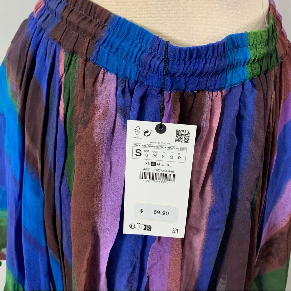 ZARA NWT asymmetric skirt fairycore size S beaded - Image 6