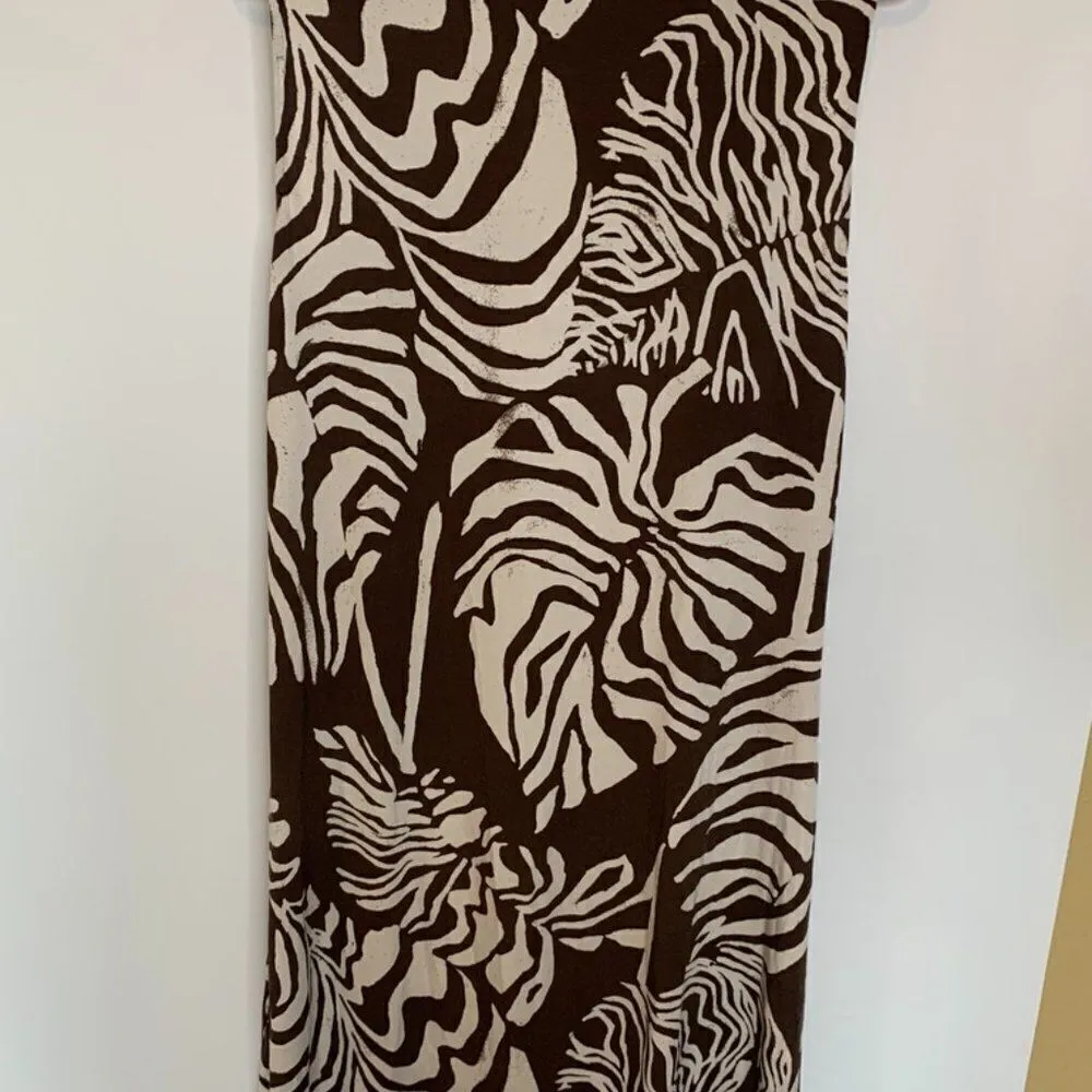 Jones New York Signature Large Leaf Print Midi Dress - Image 6