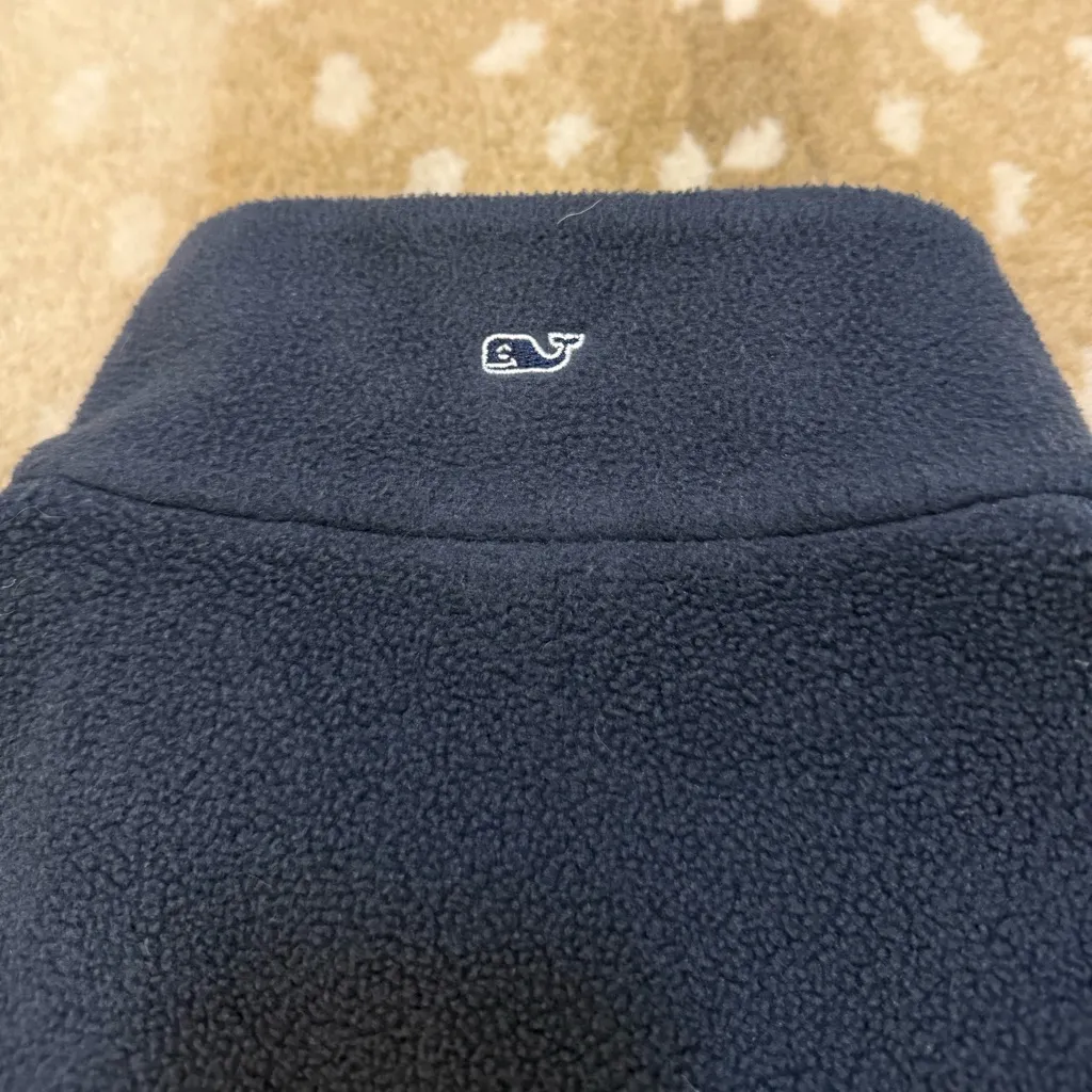 Vineyard Vines women’s XL navy blue grey full zip up fleece - Image 7