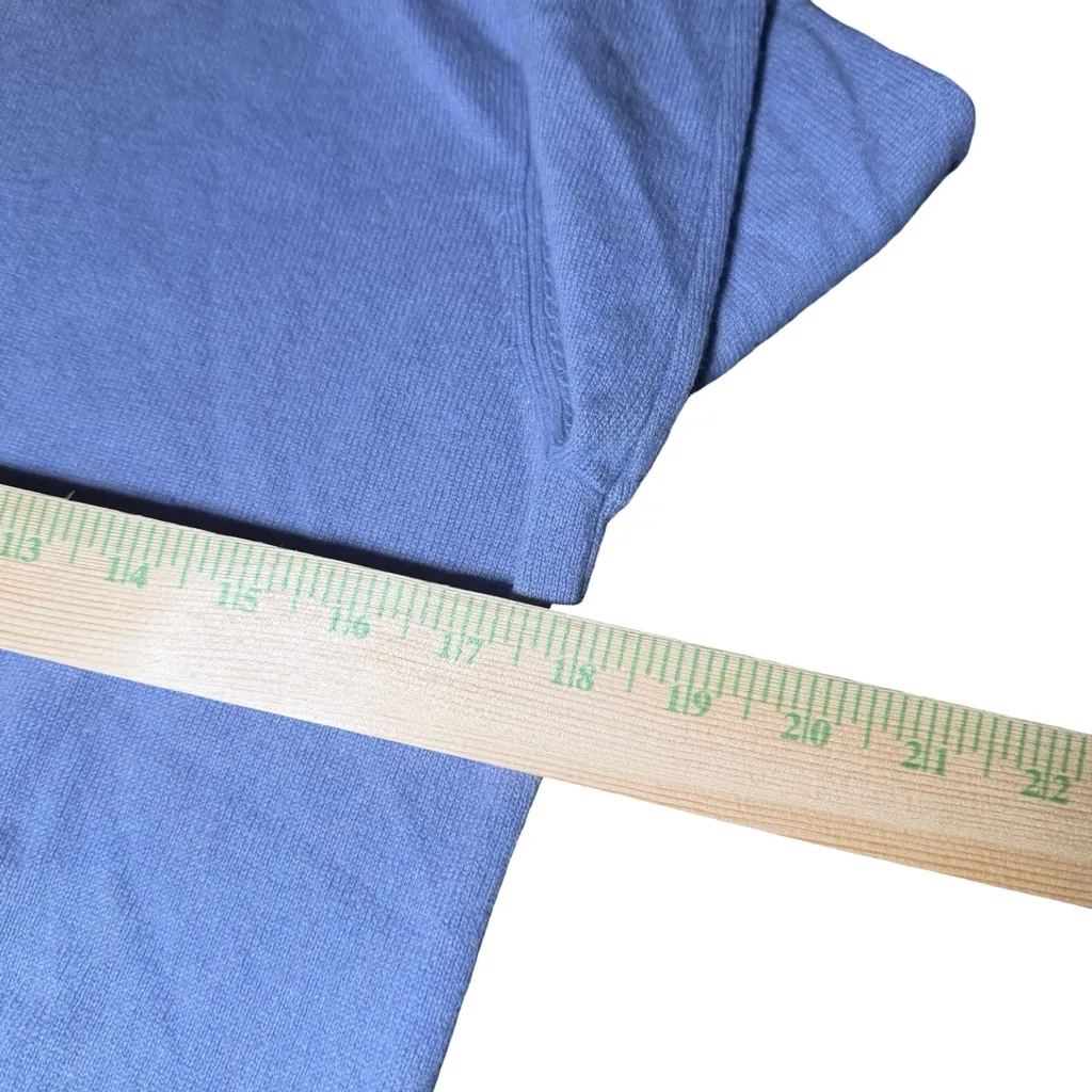 McDuff Cashmere Turtleneck Sweater Red Women's Small Blue - Image 7