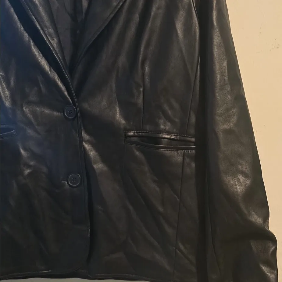 Urban Outfitters Black Leather Jacket - Image 3