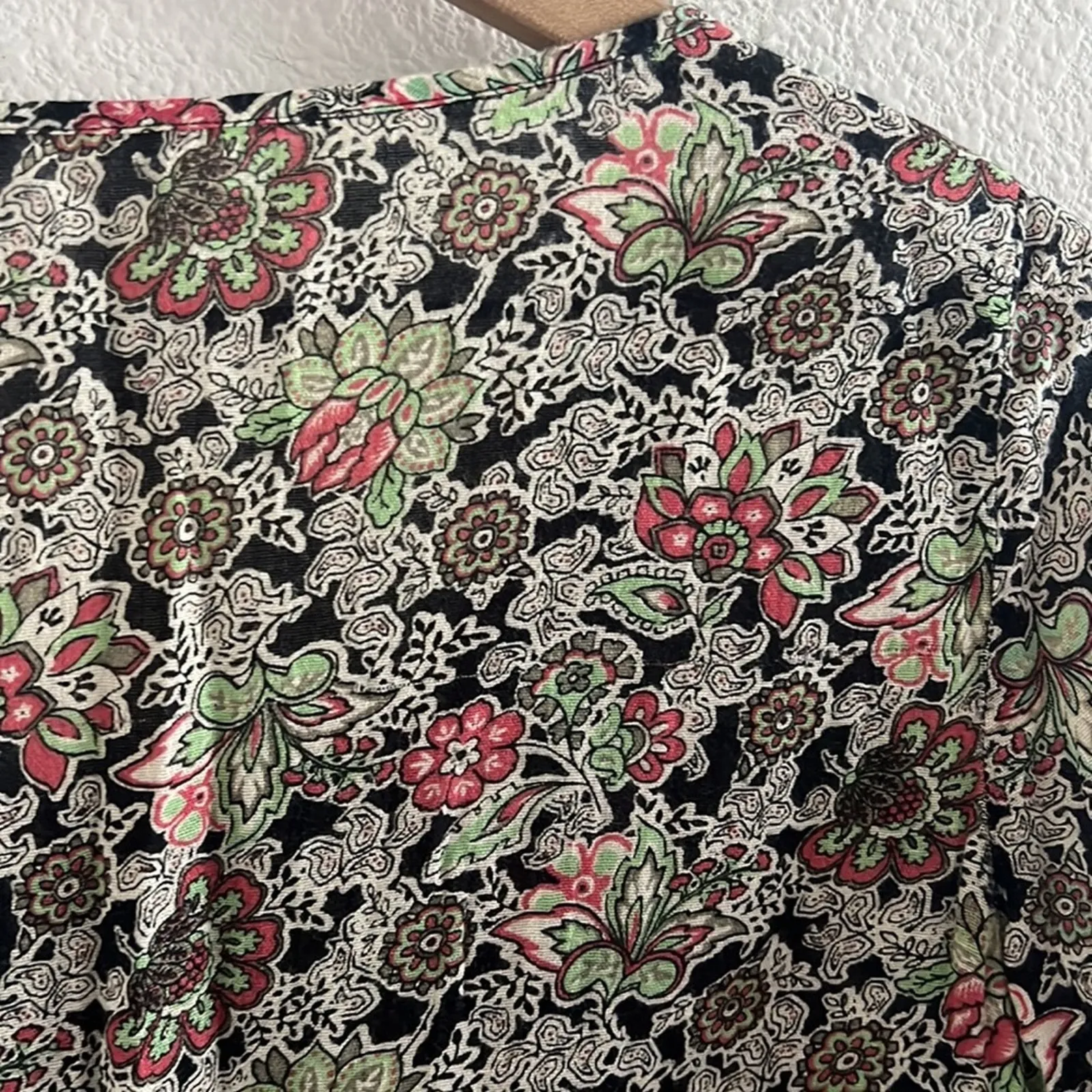 Ralph Lauren Denim & Supply Dark Floral Lightweight 100% Cotton Lace Trim Medium - Image 6