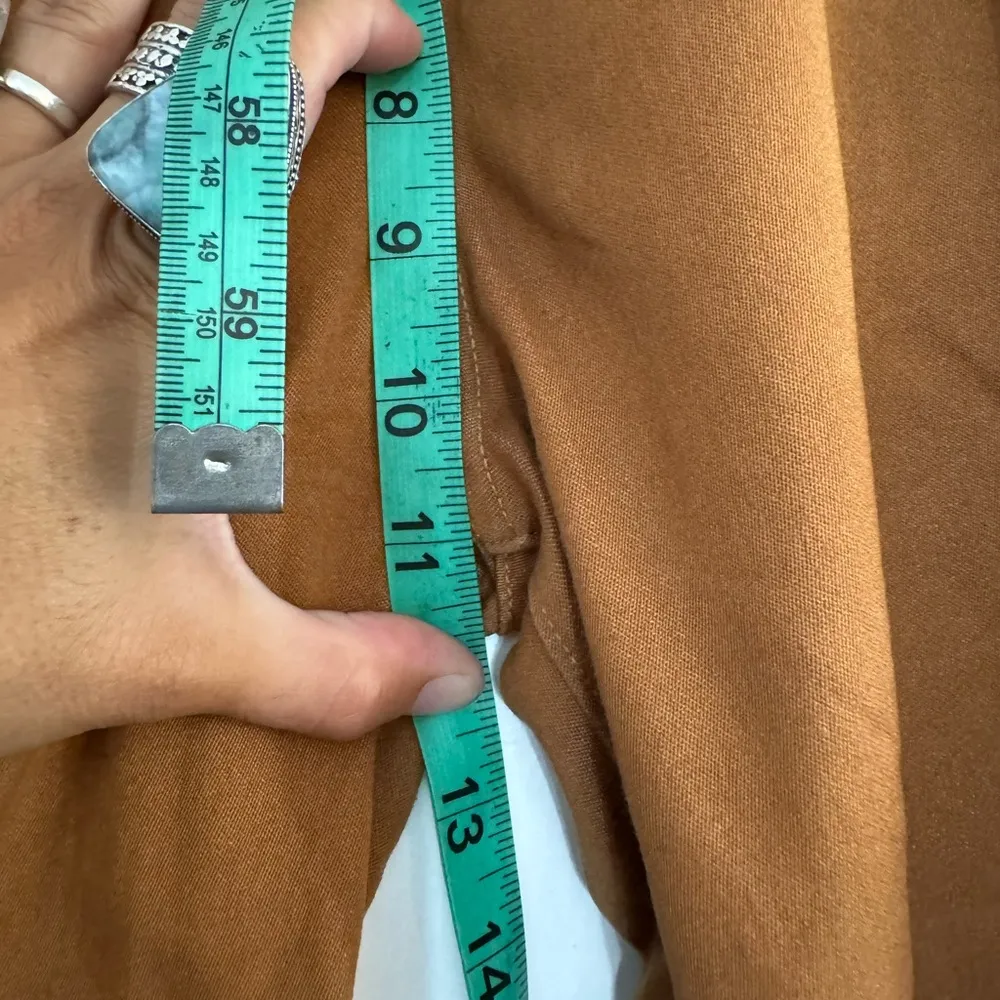 AMERICAN APPAREL HIGH WAISTED DISCO PANTS IN TAN DENIM sz SMALL - Image 5