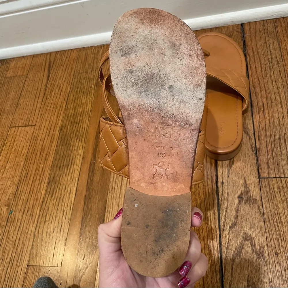 J.Mclaughlin Ondra Leather Sandals Brown Tan Size 9.5 - Image 7