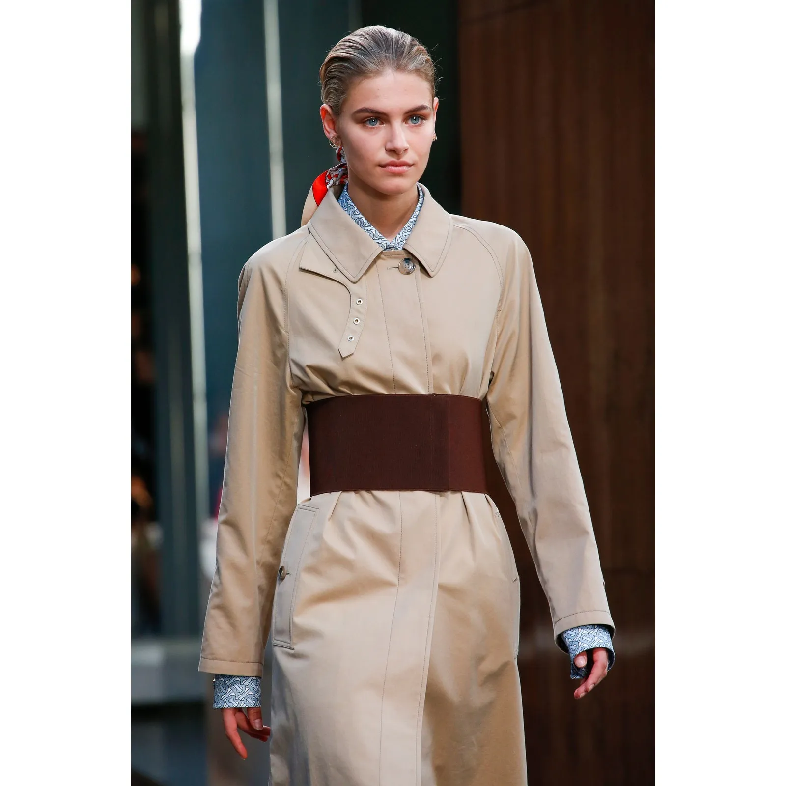 Burberry Runway Corset-Belt Gabardine Trench Coat New Size 6 - Image 8