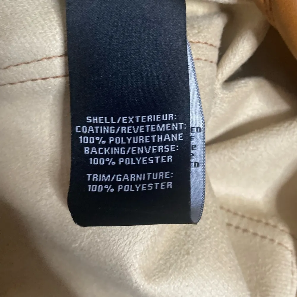 NWT 7 For All Mankind Faux Leather Pants Caramel Brown Size Large L High Waist - Image 7