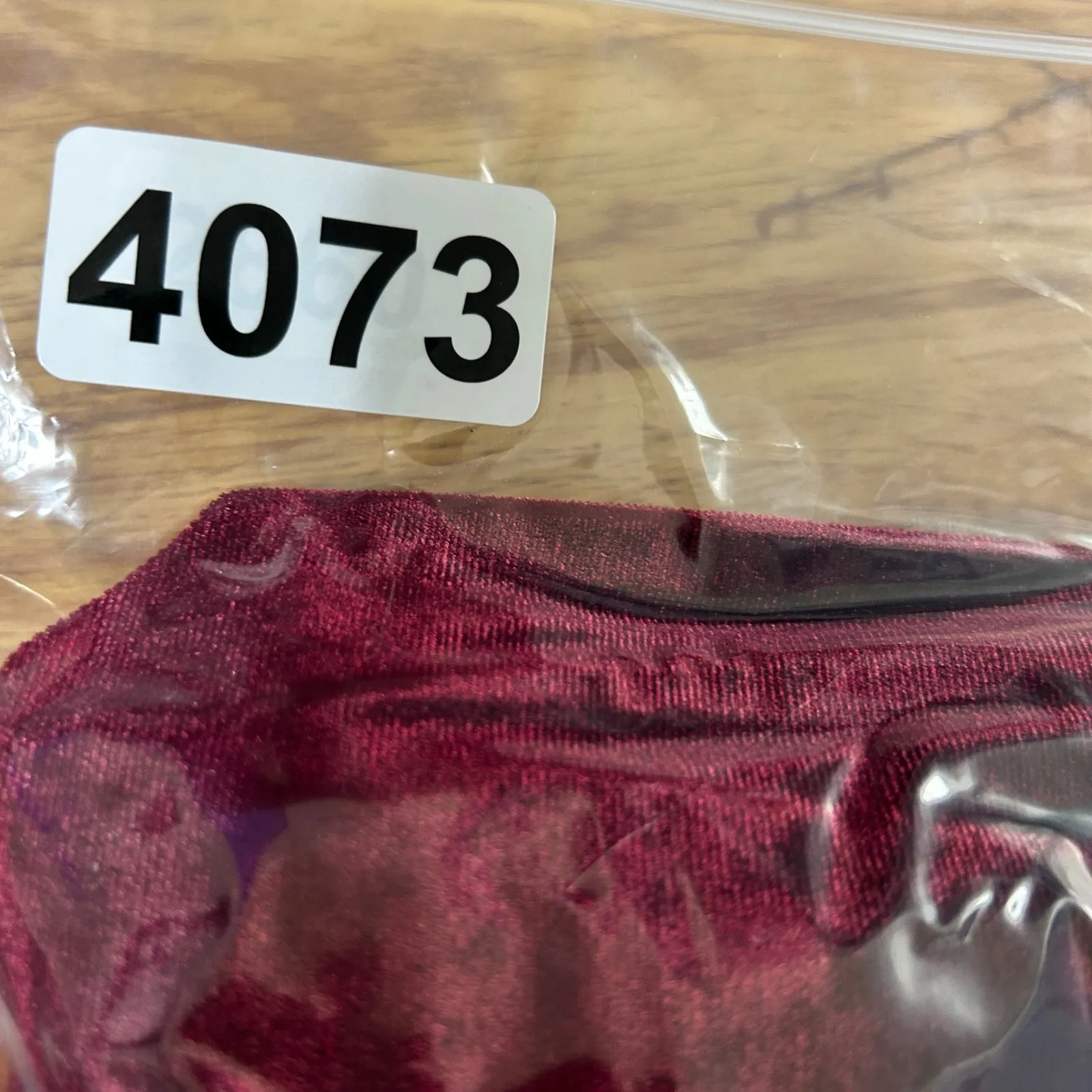 Nashalyly Women Velvet Wrap Dress M Burgundy Long Sleeve Front Slit Luxe Holiday Red Size L - Image 9