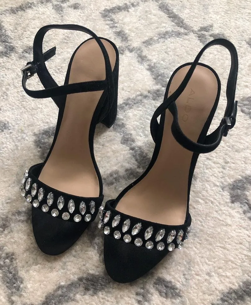 ALDO Black Heeled Sandals - Image 2