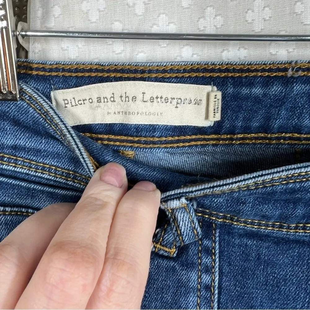 Anthropologie Pilcro Dark Wash Minimalist High Rise Bootcut Jeans‎ - Image 3