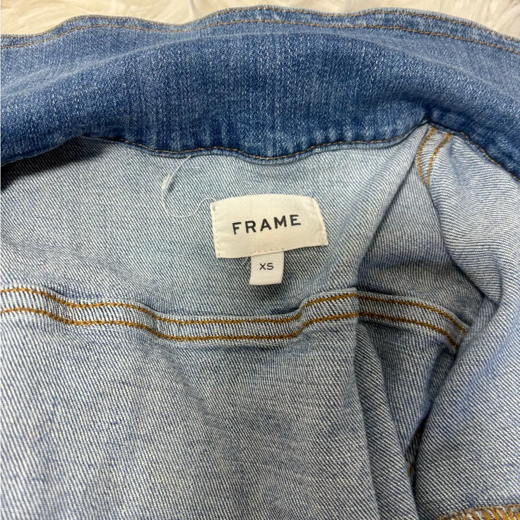 FRAME Le Vintage Denim Blue Jacket - Watham Way - Image 8