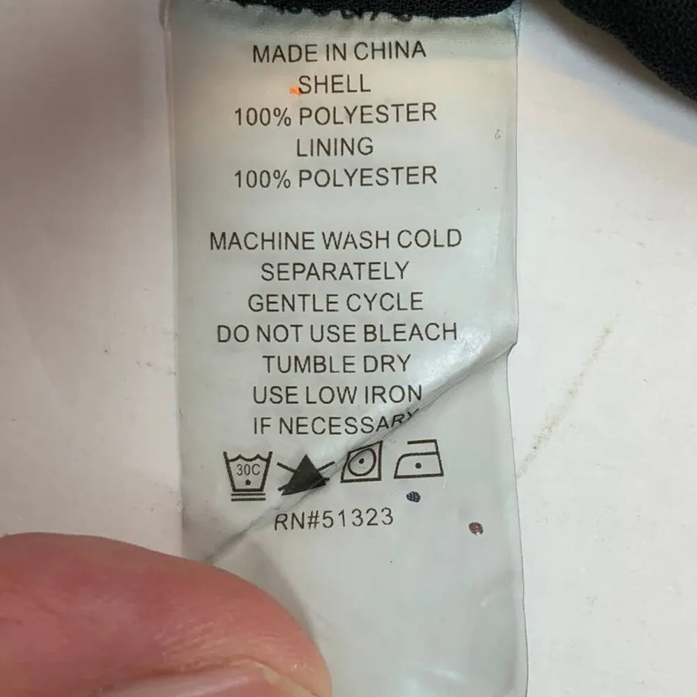 VINCE CAMUTO | Women's Ruffle Sleeve Tie Neck Sheer Blouse Shirt Top | Small - Image 5