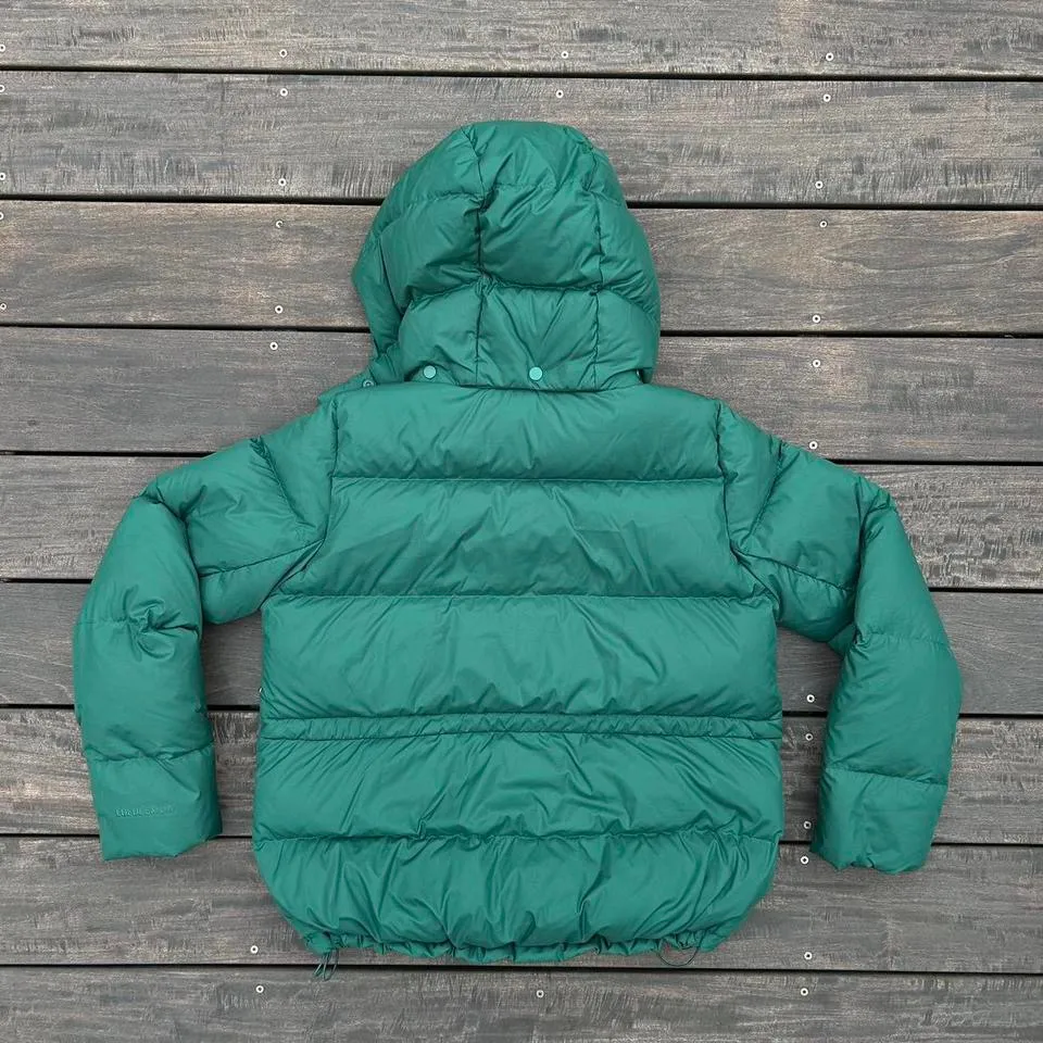 Green Lululemon Wunder Puff Down Jacket Evergreen Puffer Coat w/ Detachable Hood - Image 3