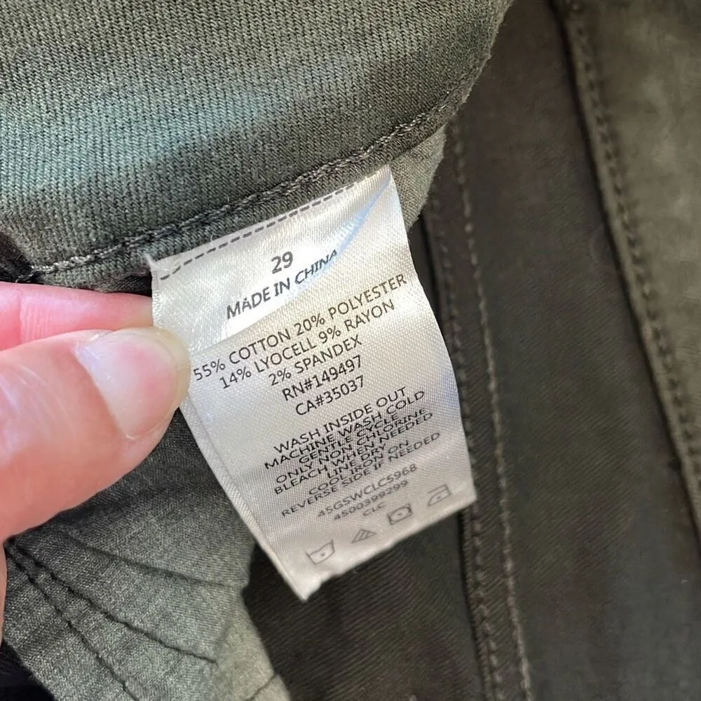 Joe's Jeans Womens Coated Laser Camo The Icon Mid Rise Skinny Ankle Green Size 2 - Image 10