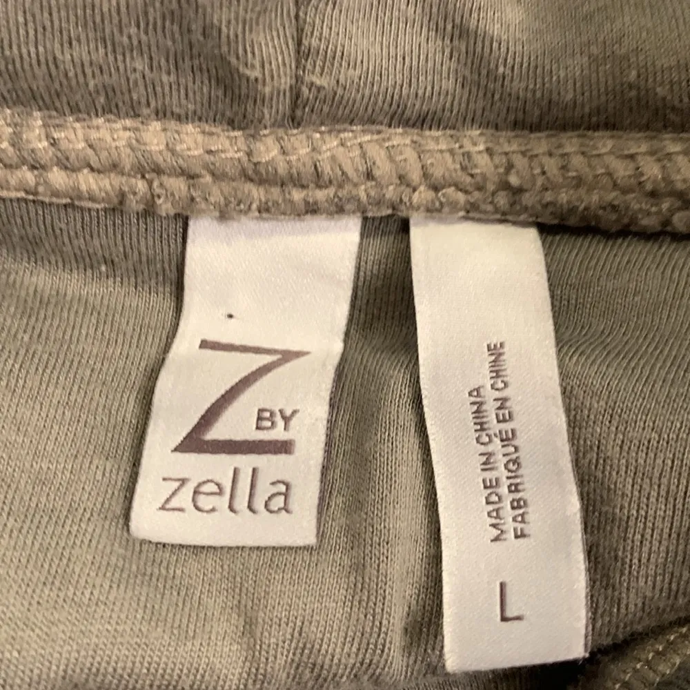 Zella Up & Over faux shearling sherpa fleece full zip hooded jacket L - Image 5