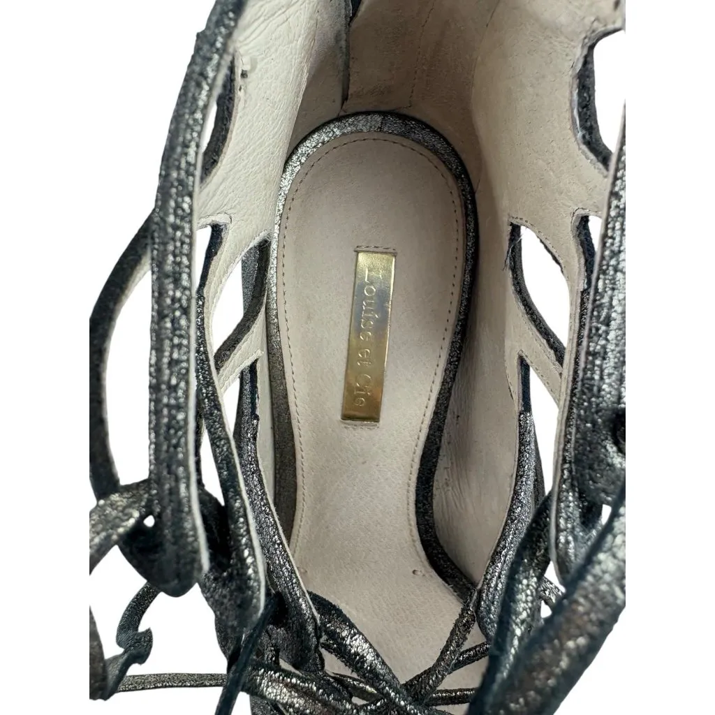Louise et Cie Kacy Gladiator Heels Womens Size 8M Metallic Edgy Whimsigoth Fairy - Image 11