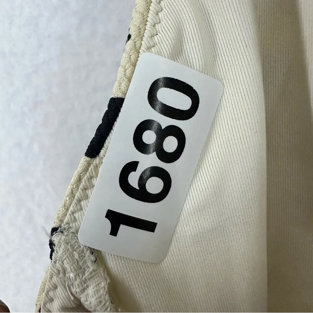 Aerie Pique Wrap One Piece Swimsuit Animal Print Cutout XS Beige - Image 8