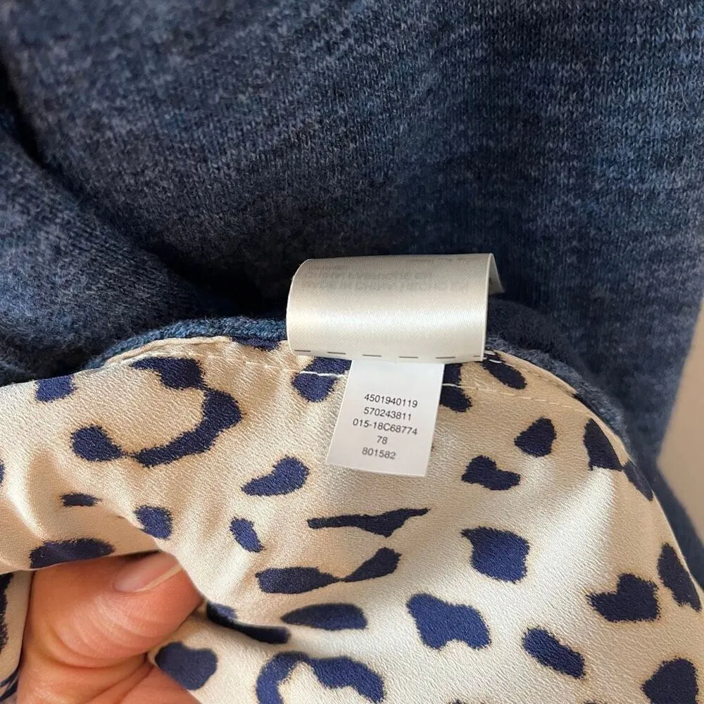 Chico’s Cardigan Leopard print paisley Size 1 women’s  medium sweater winter swe - Image 5