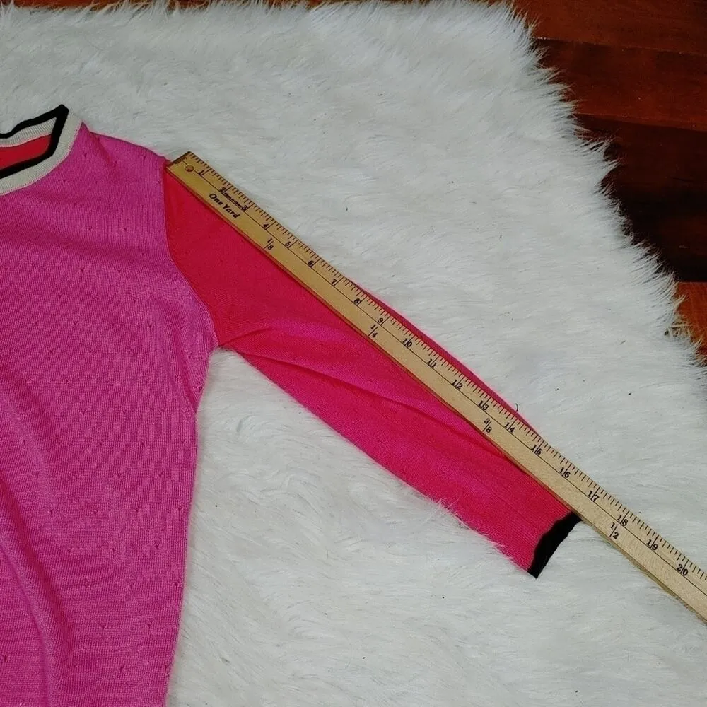 Joseph A  Size Medium M Rayon Nylon Pink Cardigan Chic Preppy Classy Sweater - Image 7