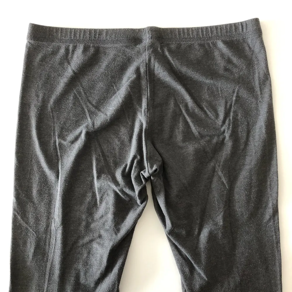 Aeropostale Gray Stretch Full Length Leggings L - Image 3