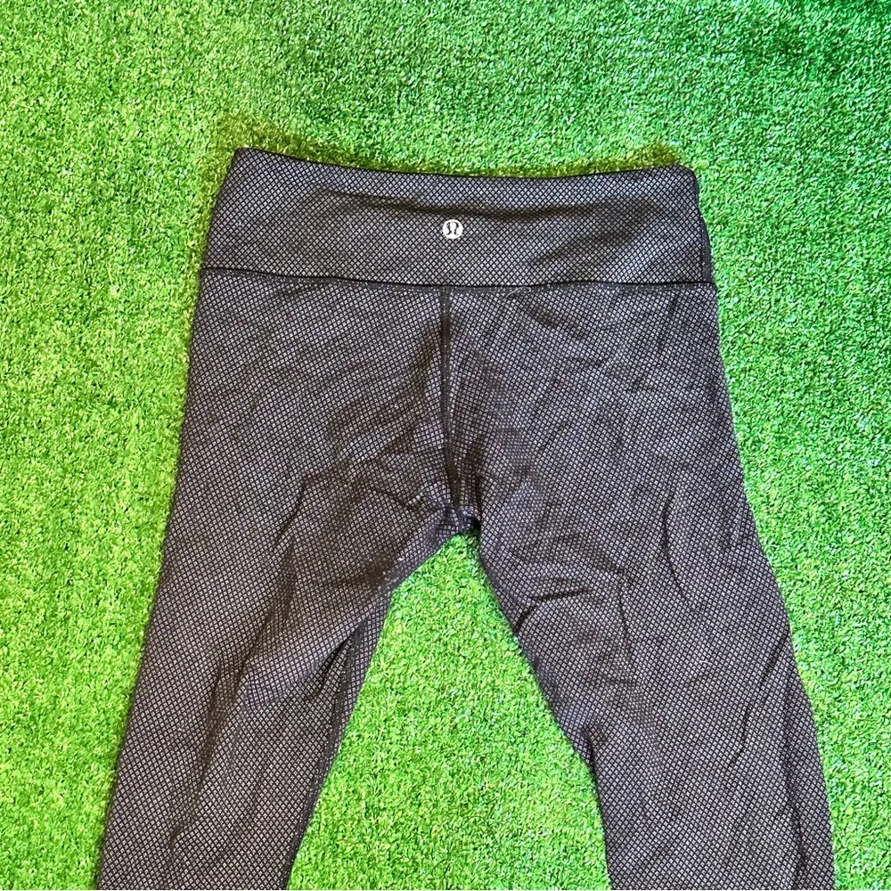 Lululemon Wunder Under Pant Full Length Diamond Dot Black Leggings Athletic Pant - Image 13