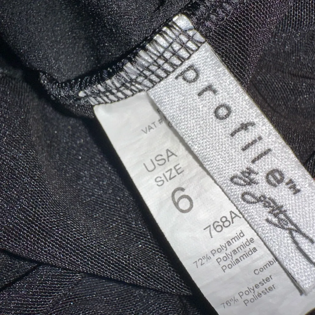 Profile Gottex‎ Ruffled Off Shoulder Ruched Black One Piece Swimsuit Size 6 - Image 10