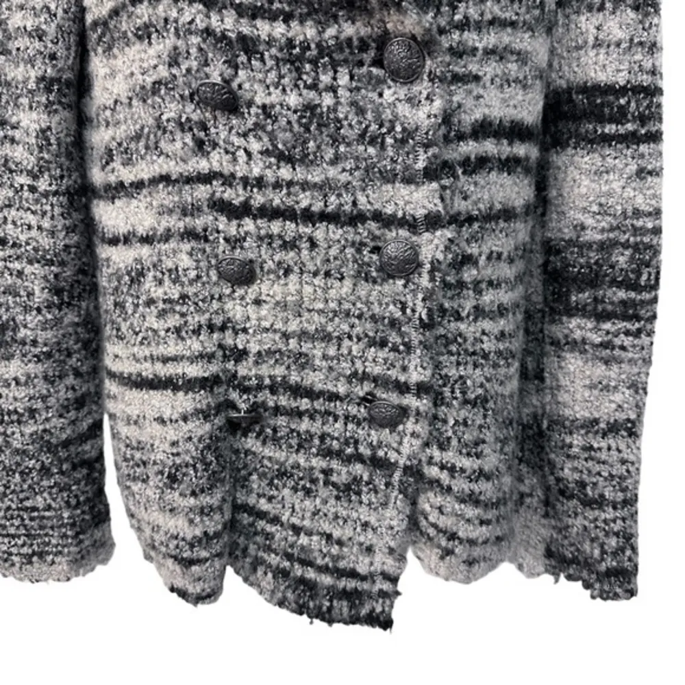 Free People Womens Zebra Yarn Double Breasted‎ blazer Size S - Image 6