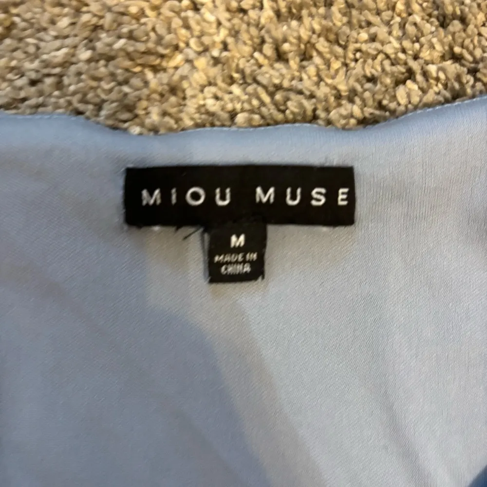 Miou Muse Blue Baby Doll Mini Dress Size Medium Boutique Dress - Image 6