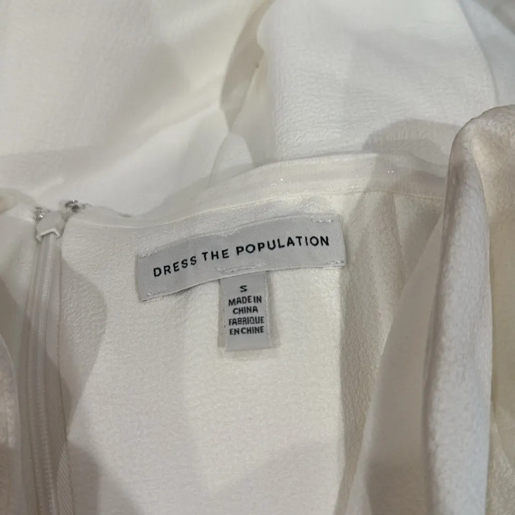 NEW Dress the Population Magnolia One-Shoulder Asymmetric Body-Con Midi Dress S - Image 5