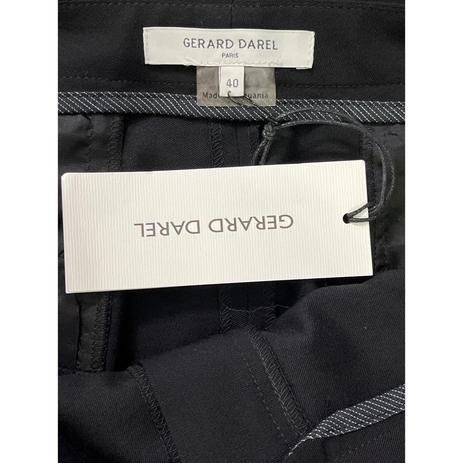 Gerard Darel Paris Wool Blend Black Dress Pants Trousers FR 40 US 8 NWT - Image 2