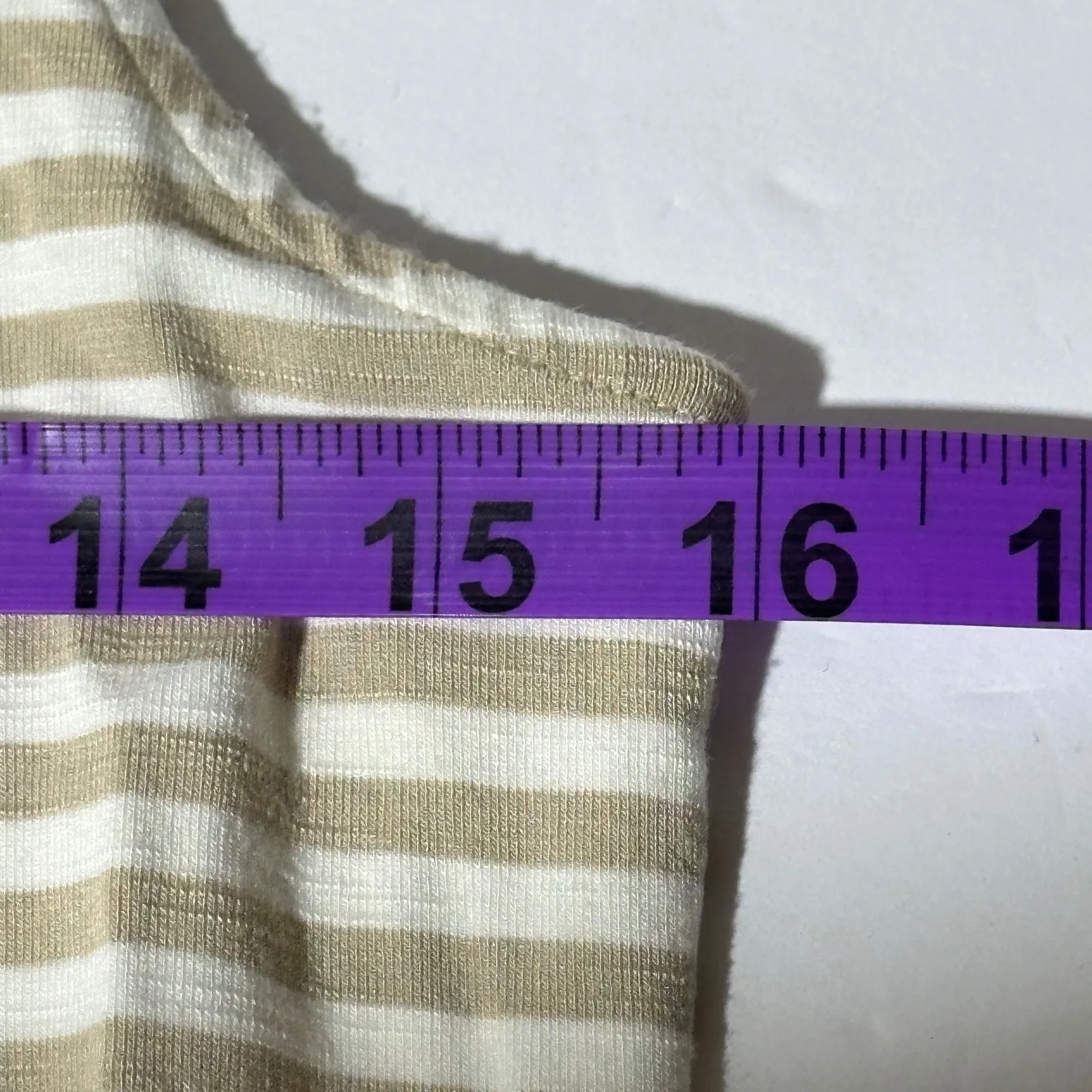 Chico's Tan & White Striped Tank Dress Sleeveless Casual Comfy Size 0 (S/4) - Image 7