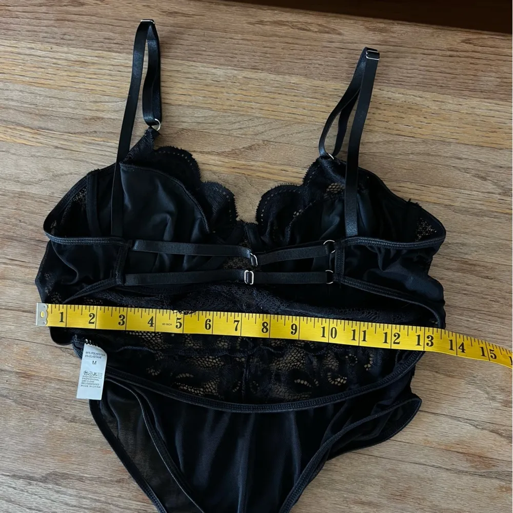 BLACK LACE BODYSUIT #0368 Size M - Image 8