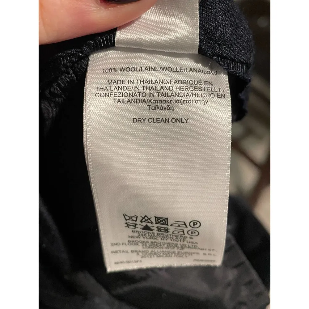 Brooks brothers Lucia fit black green plaid wool pants size 2 - Image 5