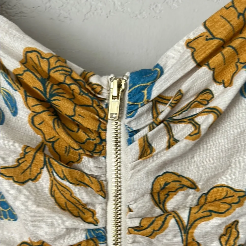 SHOWPO AMALIE THE LABEL Size 10 EMERITA LINEN BLEND PUFF SLEEVE RUCHED MINI DRESS Multiple - Image 8