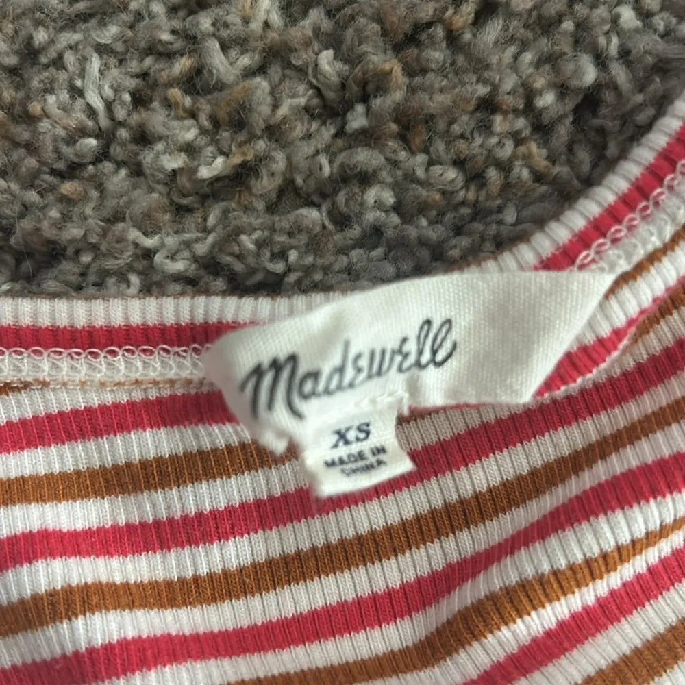 Madewell Striped Short Sleeve Scoop Neck Dress Sz XS - Image 4