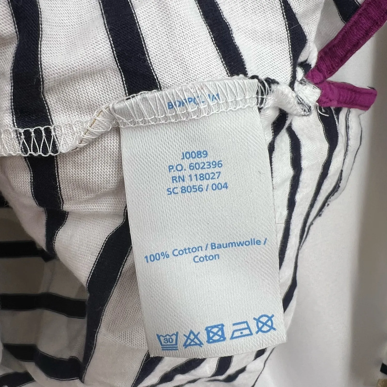 Boden‎ Gold Dot Breton Stripe Long Sleeve Tee Size 6 - Image 3