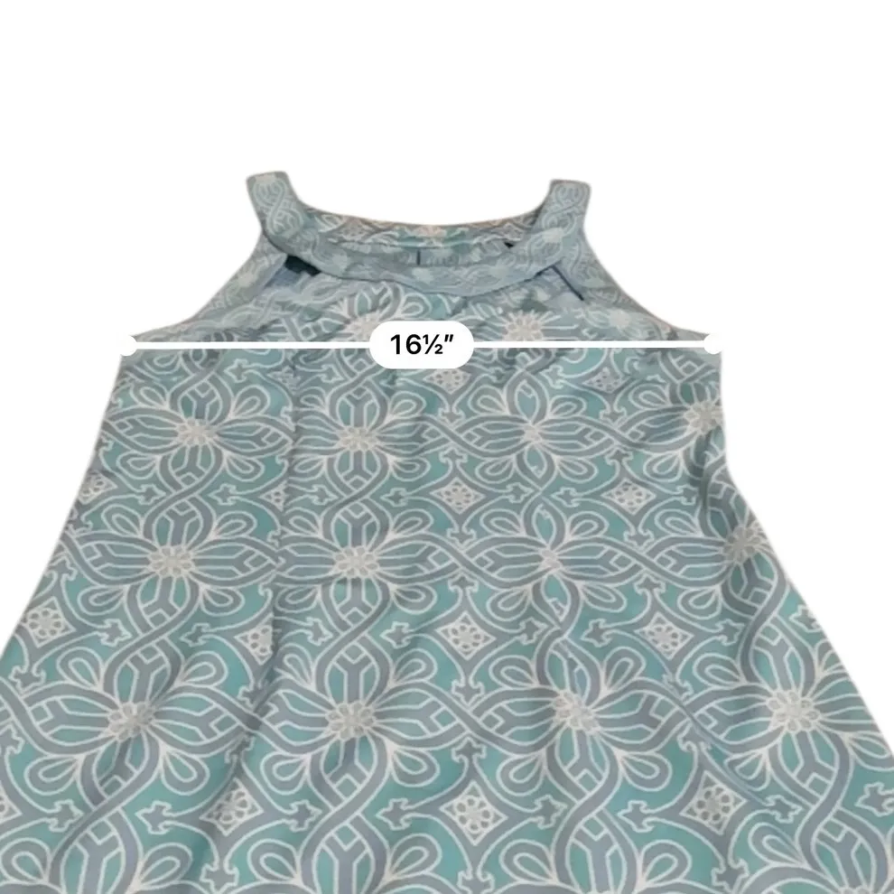 Gretchen Scott Jersey Isosceles Dress Women's Medium Turquoise Travel Resort‎ Blue - Image 8