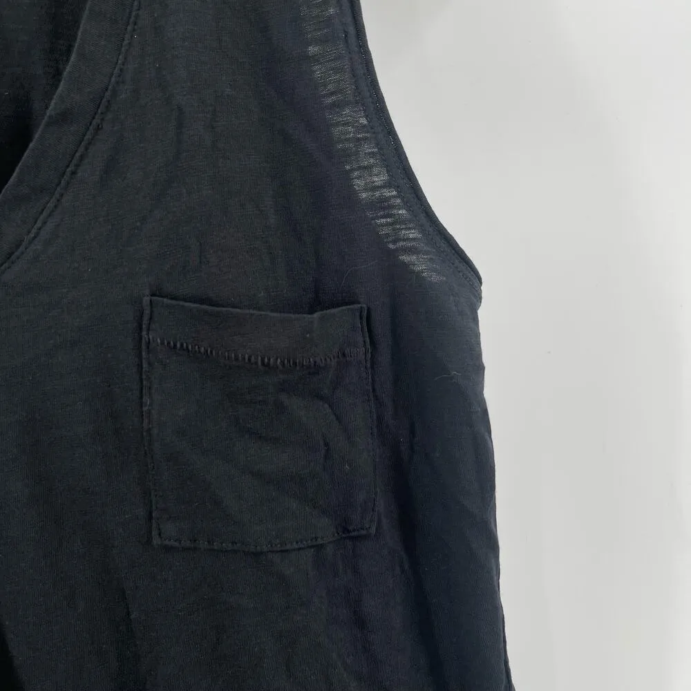 MADEWELL Tank Top Size Extra Small Organic Cotton Black Casual Lounge Comfy - Image 6