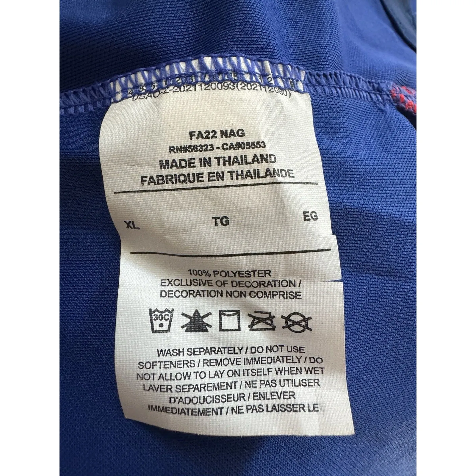 WOMENS Nike DRIFIT 2022/23 USA Soccer Jersey Camo Blue X-Large Slim Fit NEW - Image 8