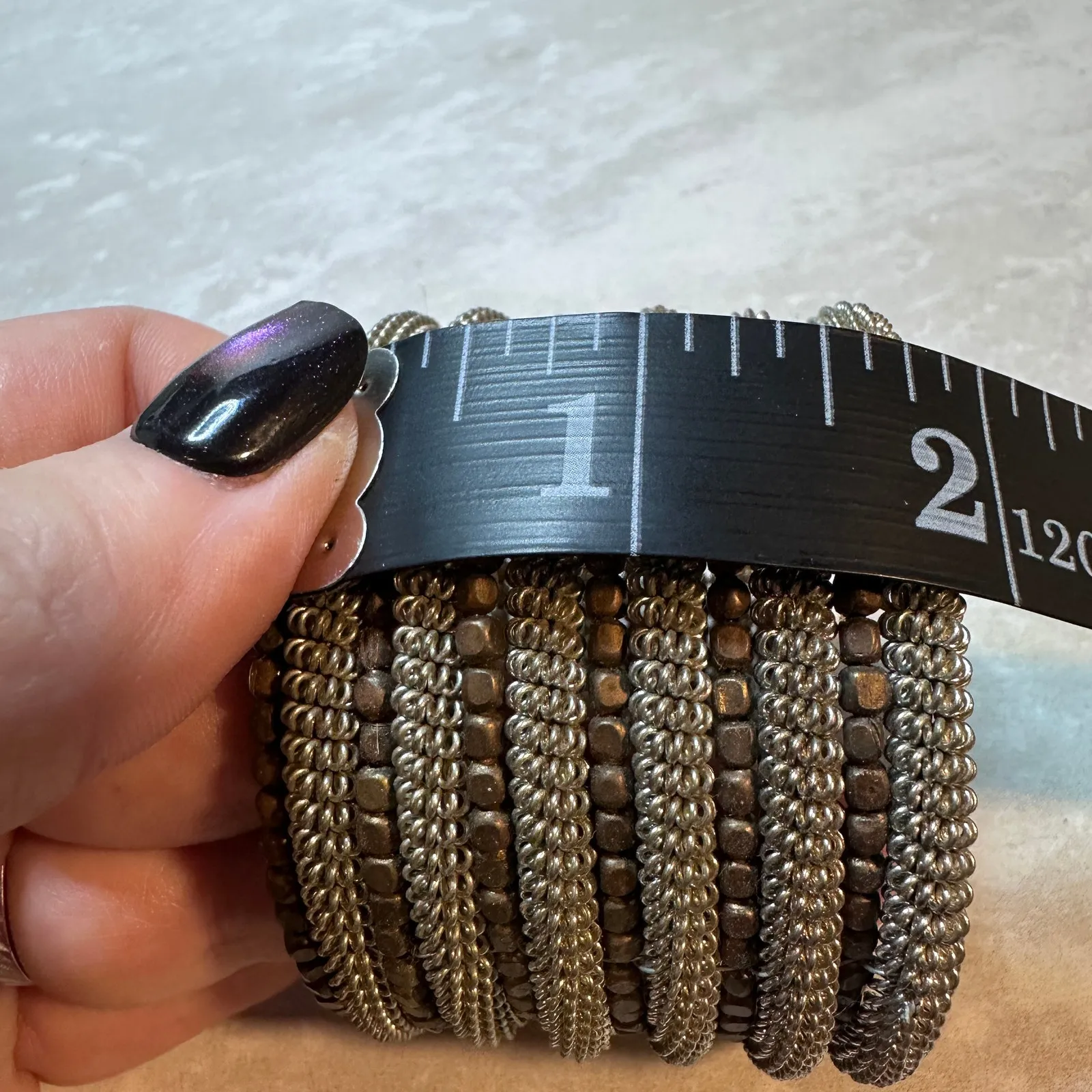 Boho Y2K Beaded Cuff Bracelet Trio w/ Eclectic, Indie, Festival‎ Vibes - Image 4