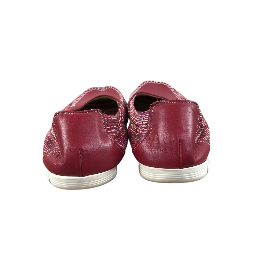 SAS Sunny Slip On Leather Loafer Women 9N Red/Rainbow Everyday Comfort Made USA Red Size 9 - Image 5