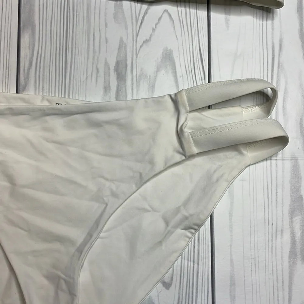 Tavik White Coco Scoop neck bikini top and bottoms Large / XL - Image 8