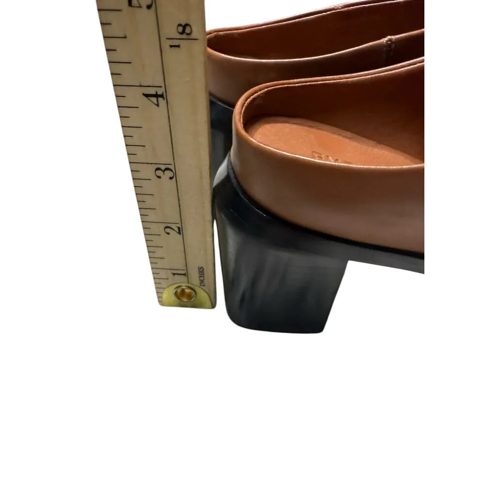 NWOB Everlane Outlaw Mule Women 7 Brown Leather Slip On Block Heel Quiet Luxury - Image 9