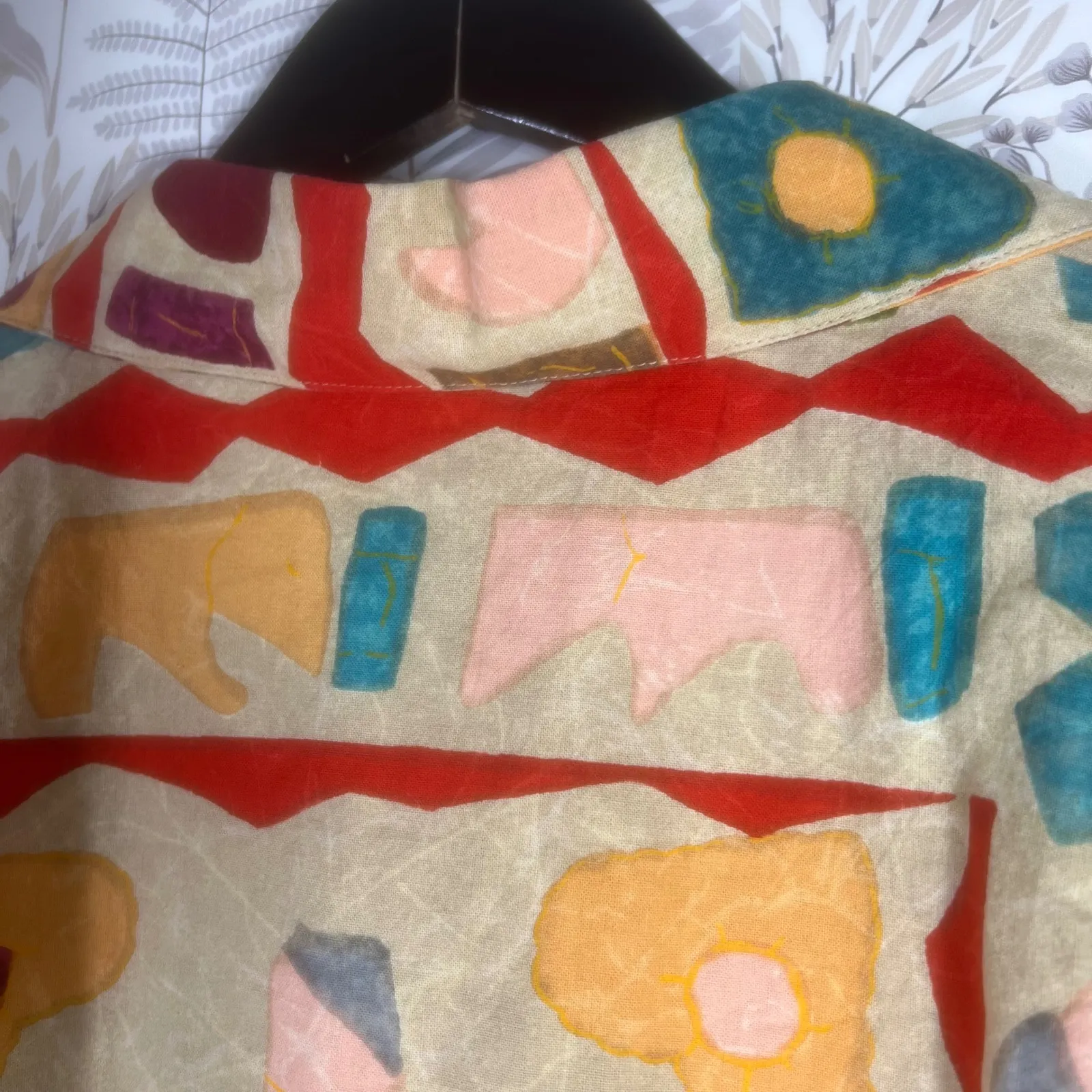 VTG New Identity Women's Jacket Size‎ M Colorful Appliqué Cotton Boho India Size M - Image 9