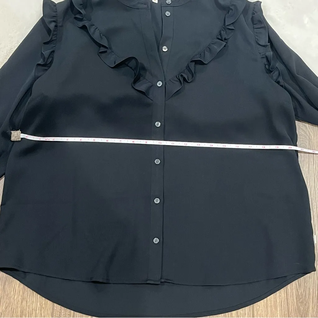 Levi's Levi’s Ruffled Button Front Blouse Size M - Image 7