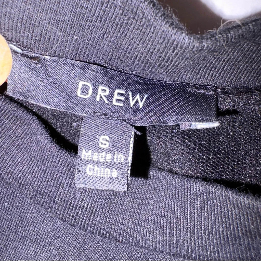 DREW Black Sweatshirt with Blue and Gold Floral Embroidery - Image 11