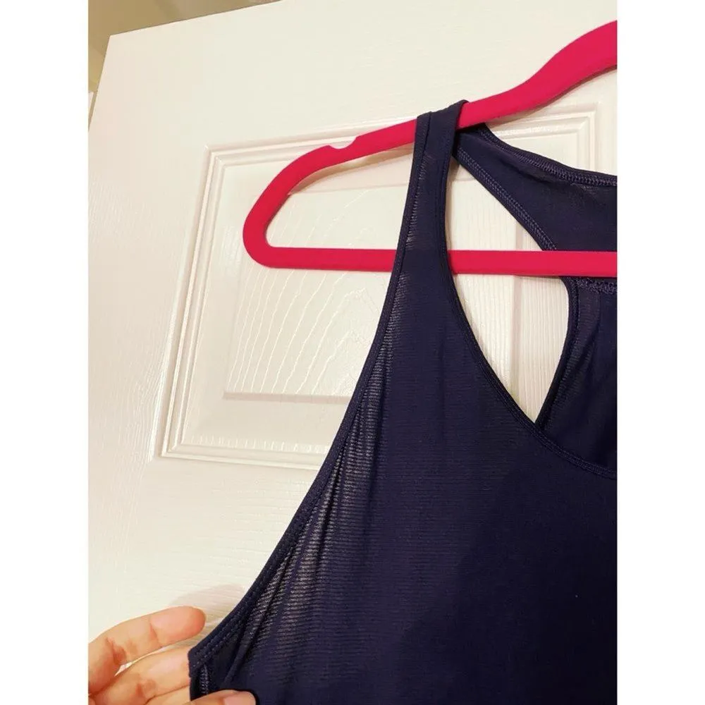 Lululemon Navy Blue 105 F Singlet Scoop-neck Racerback Active Yoga Tank Top 4 - Image 4