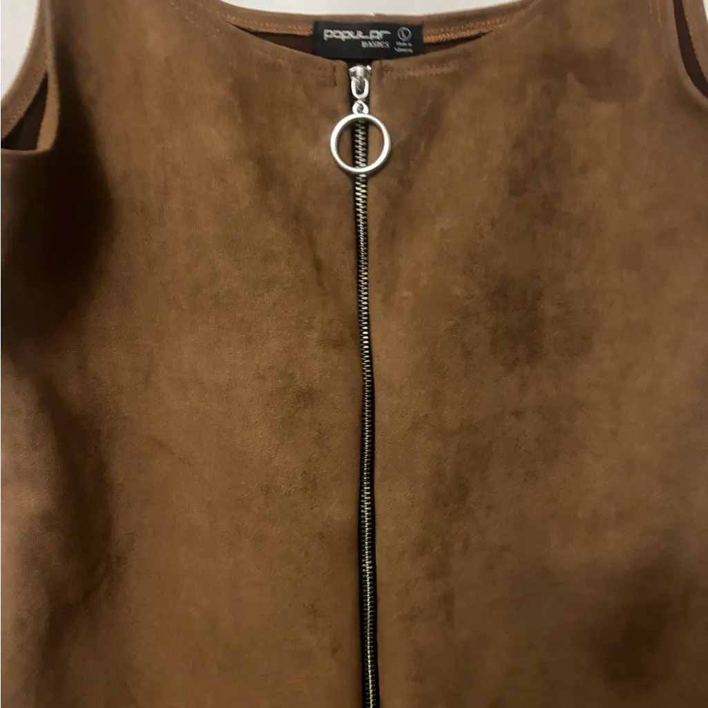 Popular Basics  Brown Mini Dress - Image 3