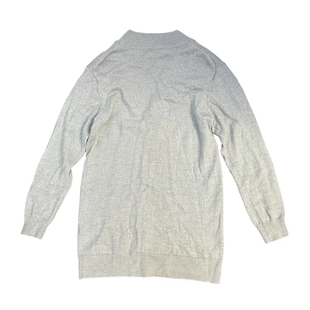 Aritzia Wilfred Devry Merino Wool Oversized V-Neck Sweater Light Grey - Image 3