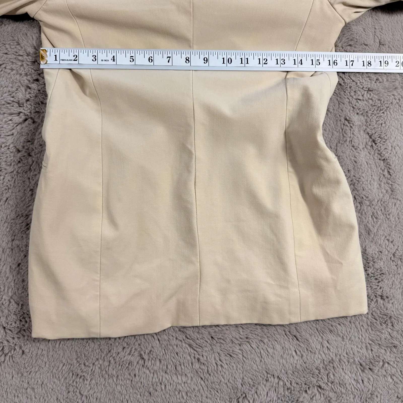 Vtg Union USA Ralph Lauren Collection Classics Beige‎ Wool Blazer Jacket Women 2 - Image 5