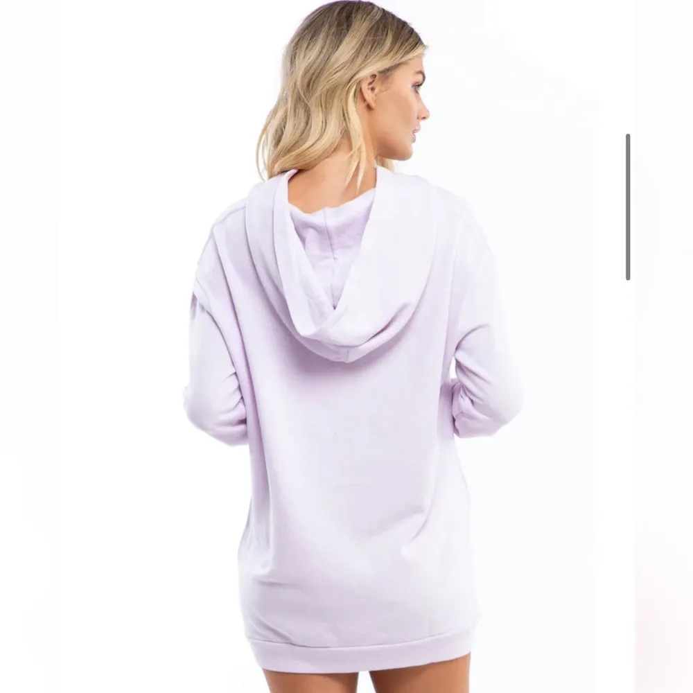 Wildfox Talk Is Cheap Rebel Hoodie Medium Lavender Oversized - Image 2